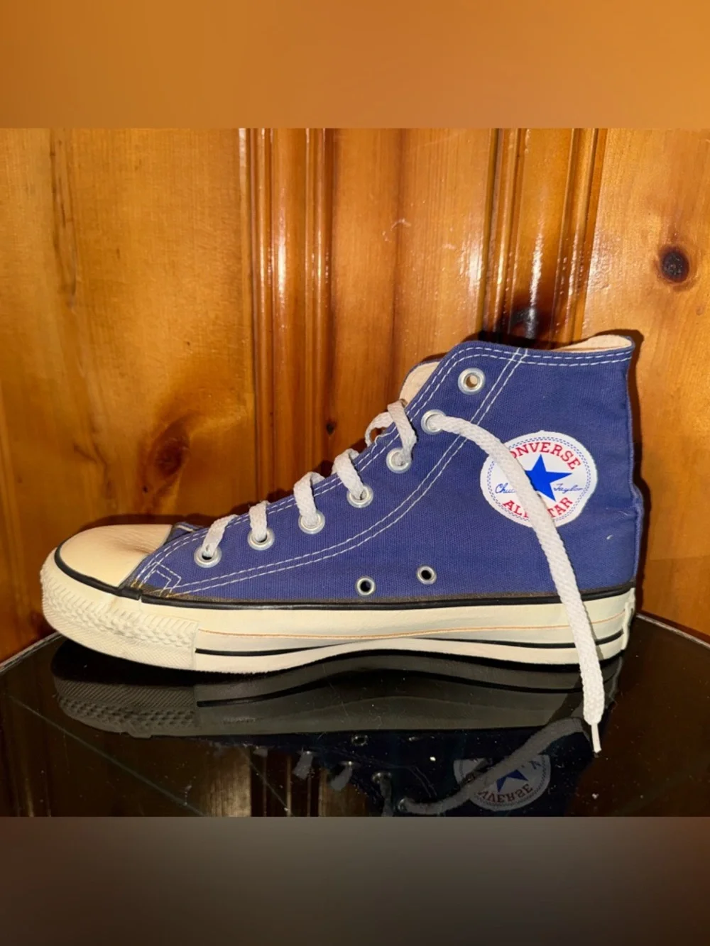 Classic High-Top Canvas Sneakers in Royal Blue